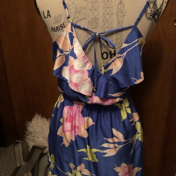Blue Floral Summer Dress - Picture 3 of 3